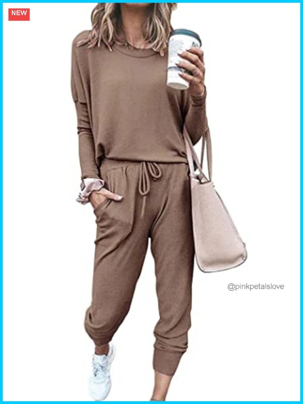 Women's 2 Piece Lounge Set Long Sleeve Crewneck & Jogger Pants